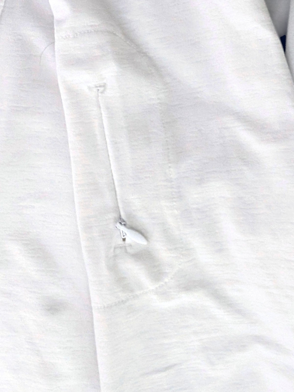 NWOT Athleta White Long-Sleeve Performance Tee With Roughing, Size Small - Picture 6 of 13